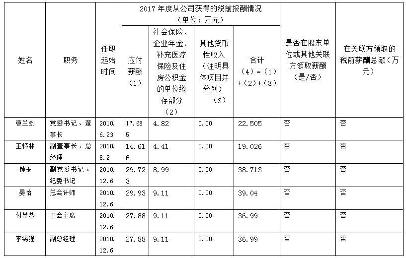 四川旅游發(fā)展集團(tuán)有限責(zé)任公司薪酬信息披露（2017年度）